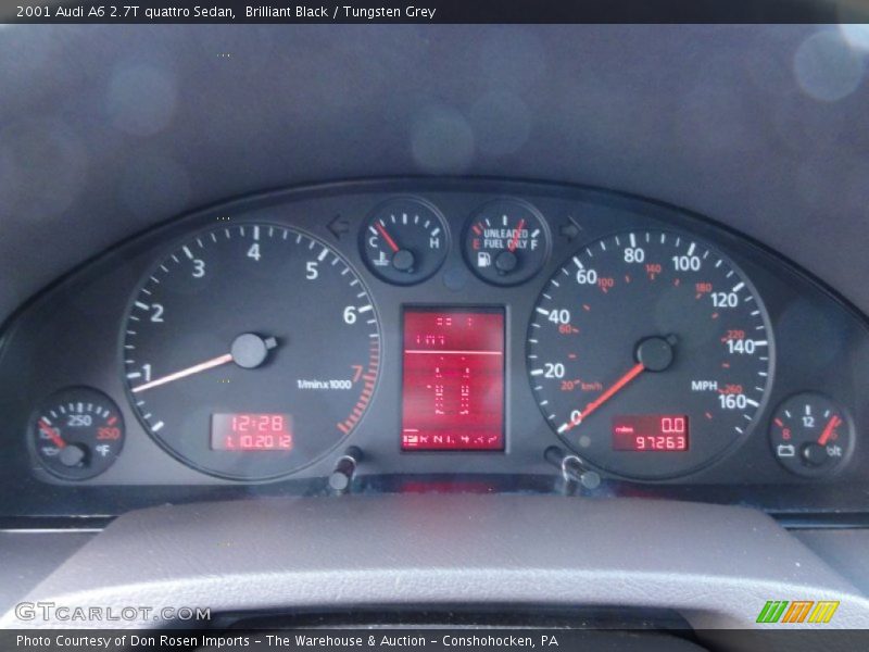 Brilliant Black / Tungsten Grey 2001 Audi A6 2.7T quattro Sedan