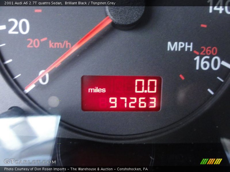 Brilliant Black / Tungsten Grey 2001 Audi A6 2.7T quattro Sedan
