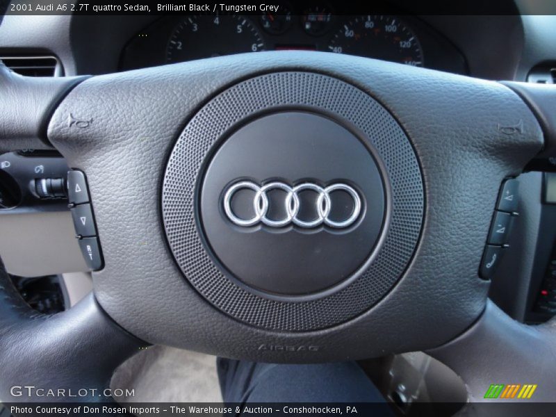 Brilliant Black / Tungsten Grey 2001 Audi A6 2.7T quattro Sedan