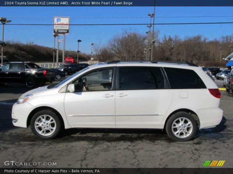 Arctic Frost White Pearl / Fawn Beige 2004 Toyota Sienna XLE Limited AWD