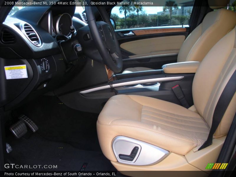 Obsidian Black Metallic / Macadamia 2008 Mercedes-Benz ML 350 4Matic Edition 10