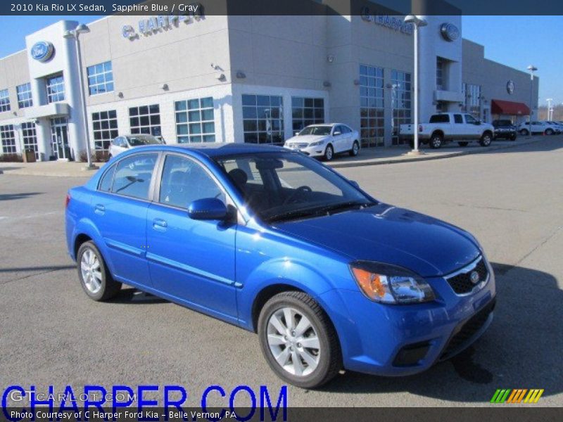 Sapphire Blue / Gray 2010 Kia Rio LX Sedan