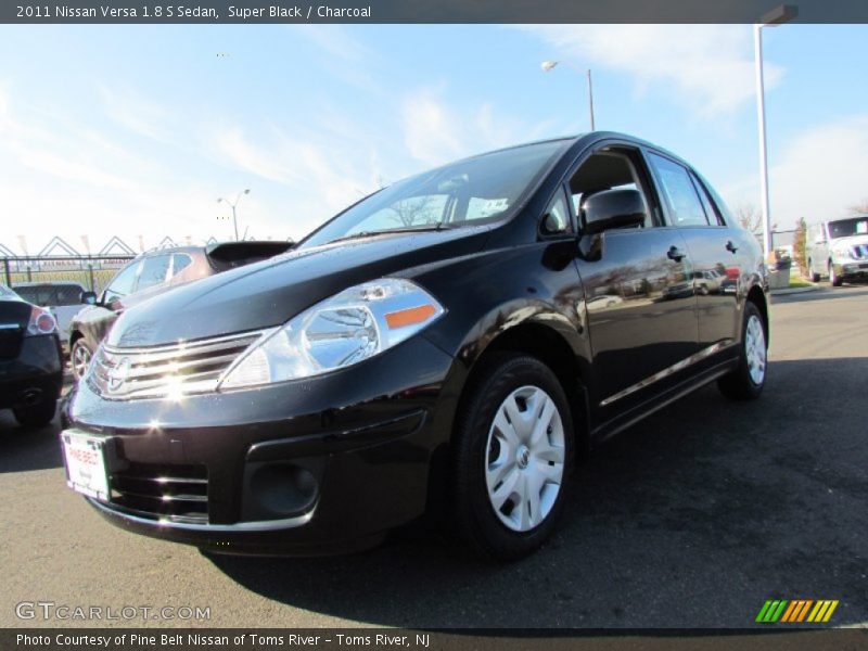 Super Black / Charcoal 2011 Nissan Versa 1.8 S Sedan