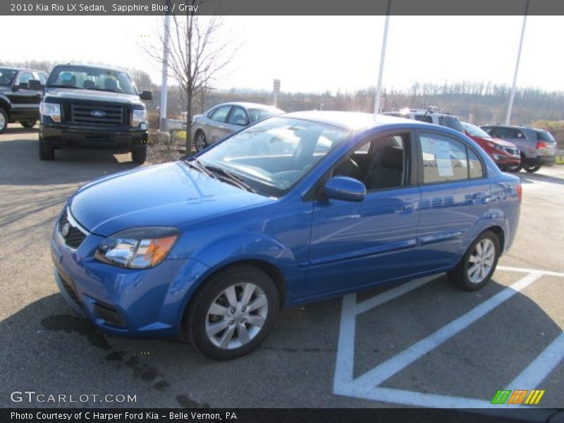Sapphire Blue / Gray 2010 Kia Rio LX Sedan
