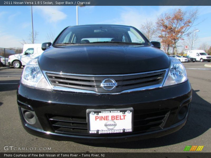 Super Black / Charcoal 2011 Nissan Versa 1.8 S Sedan