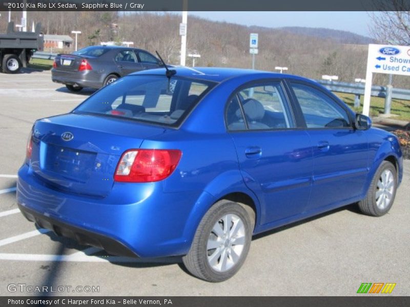 Sapphire Blue / Gray 2010 Kia Rio LX Sedan