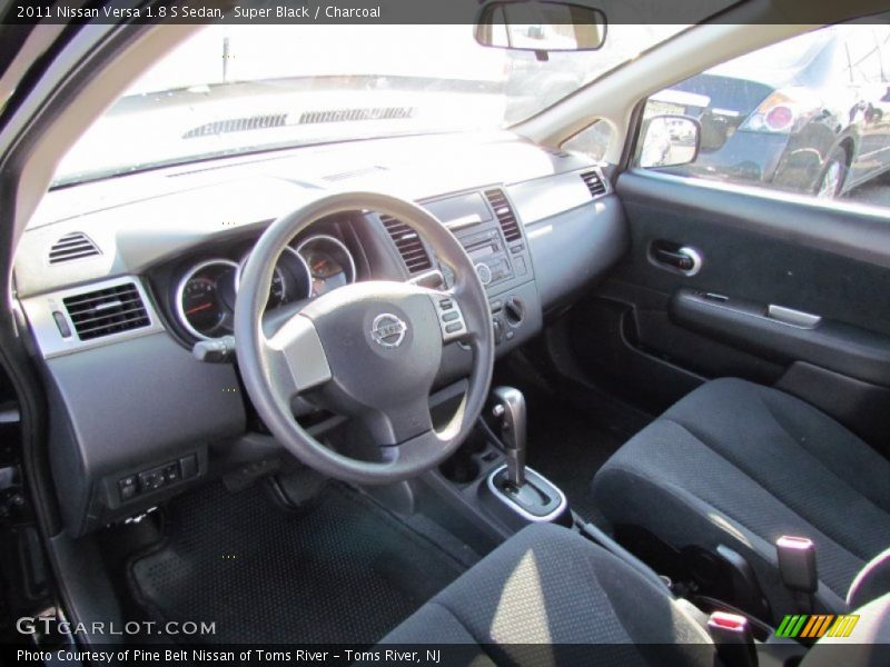 Super Black / Charcoal 2011 Nissan Versa 1.8 S Sedan