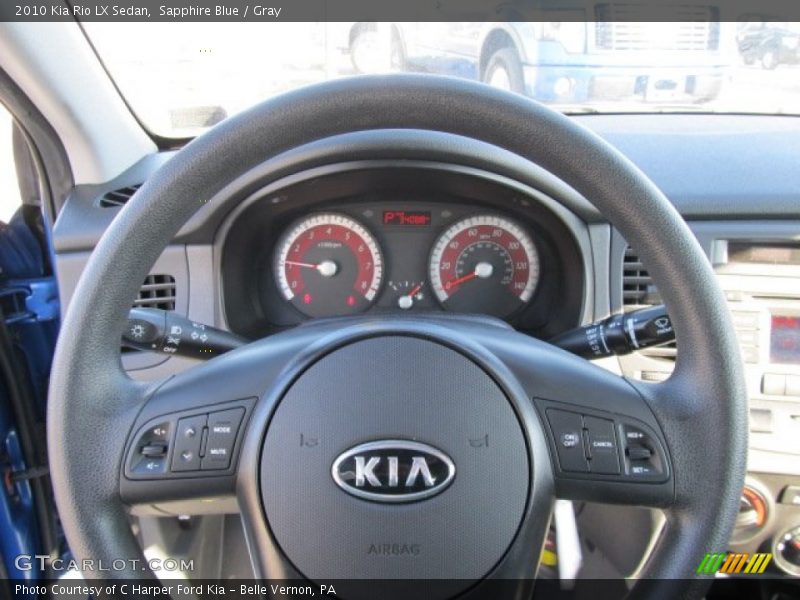 Sapphire Blue / Gray 2010 Kia Rio LX Sedan