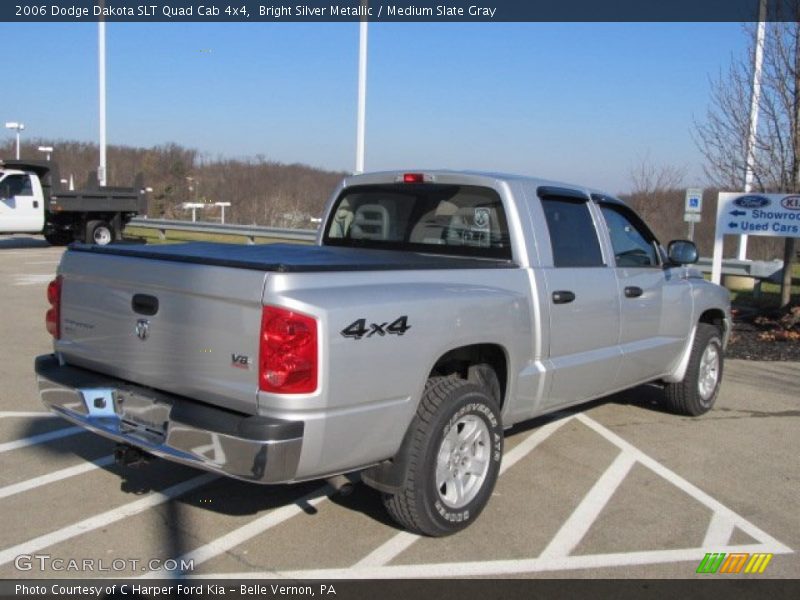 Bright Silver Metallic / Medium Slate Gray 2006 Dodge Dakota SLT Quad Cab 4x4