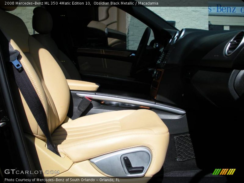 Obsidian Black Metallic / Macadamia 2008 Mercedes-Benz ML 350 4Matic Edition 10