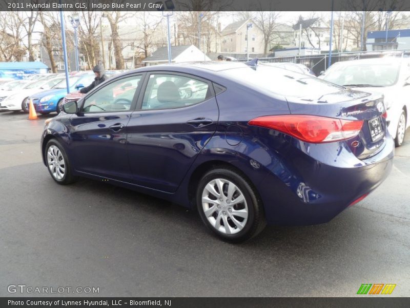 Indigo Blue Pearl / Gray 2011 Hyundai Elantra GLS