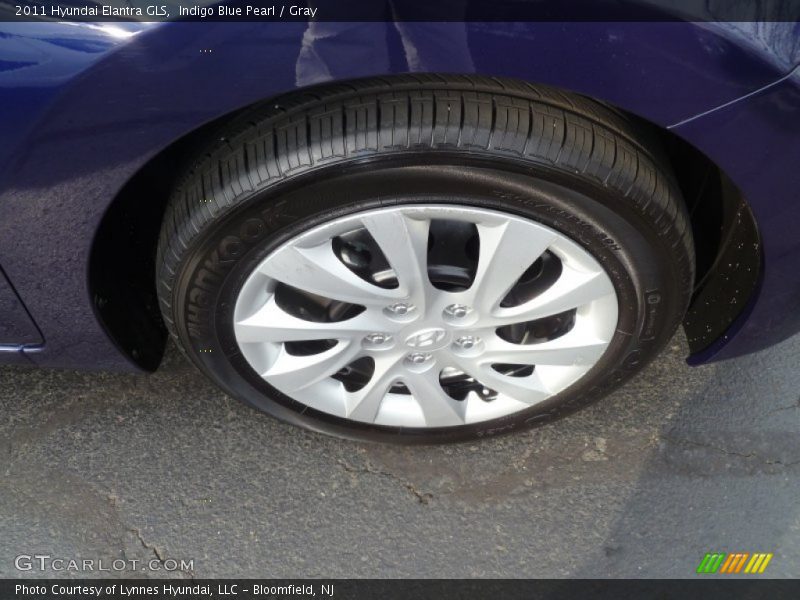 Indigo Blue Pearl / Gray 2011 Hyundai Elantra GLS