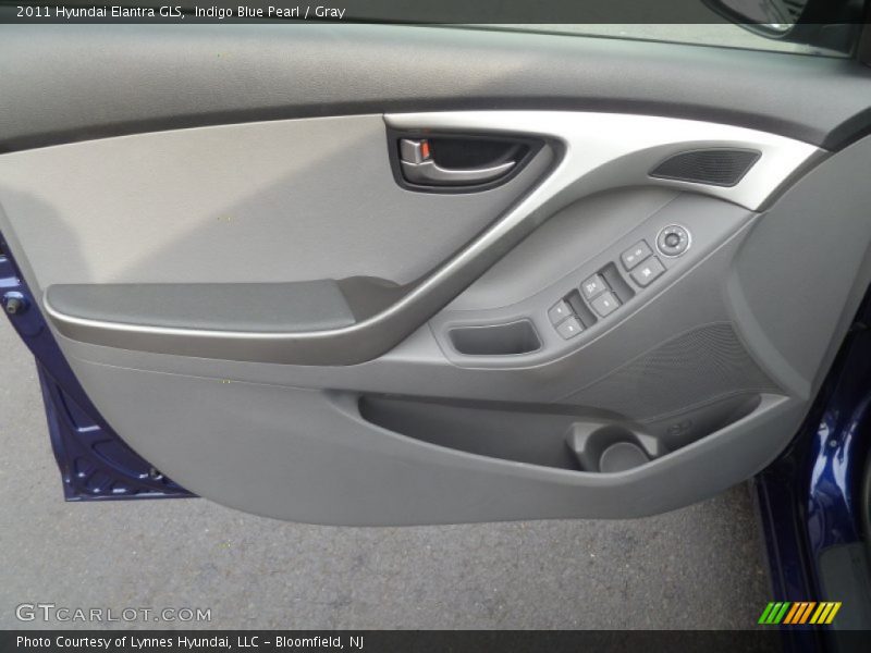 Indigo Blue Pearl / Gray 2011 Hyundai Elantra GLS