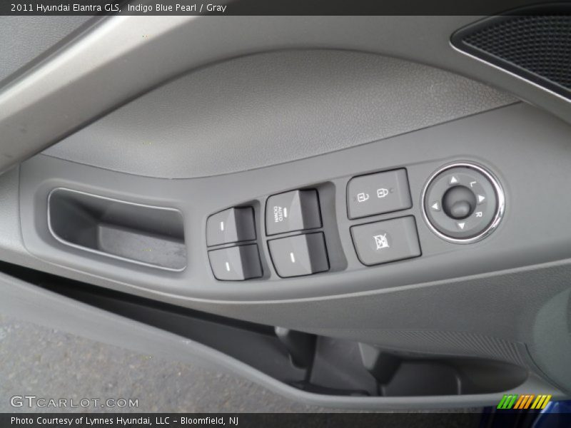 Indigo Blue Pearl / Gray 2011 Hyundai Elantra GLS