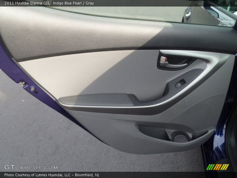 Indigo Blue Pearl / Gray 2011 Hyundai Elantra GLS