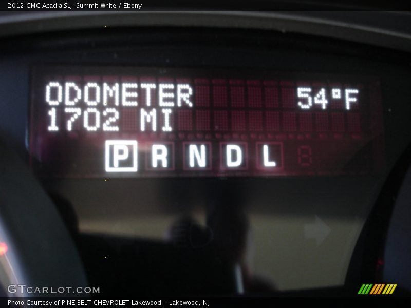 Summit White / Ebony 2012 GMC Acadia SL
