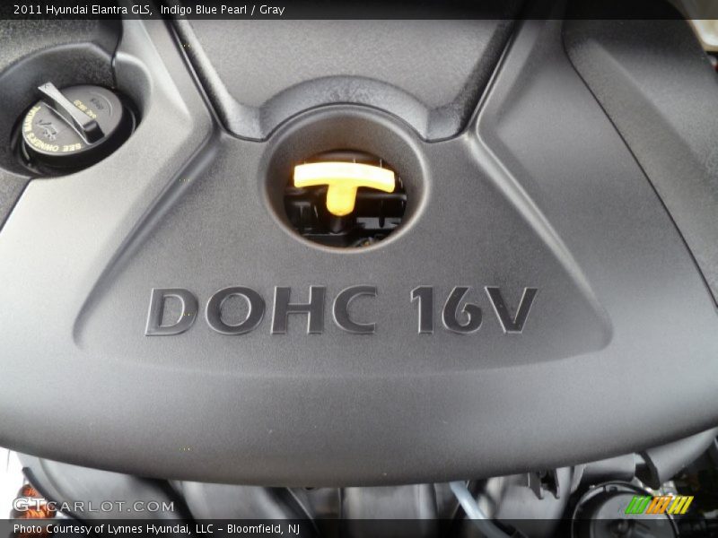 Indigo Blue Pearl / Gray 2011 Hyundai Elantra GLS