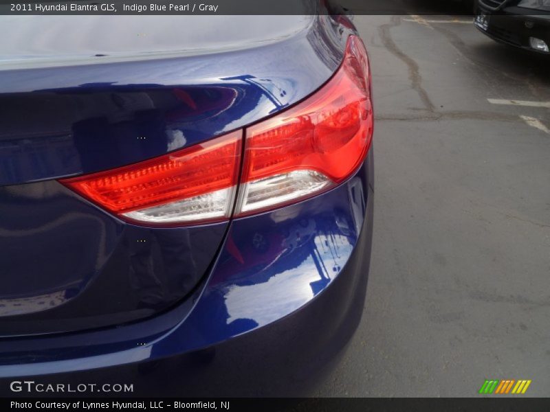 Indigo Blue Pearl / Gray 2011 Hyundai Elantra GLS