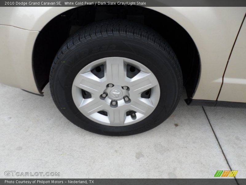 White Gold Pearl / Dark Slate Gray/Light Shale 2010 Dodge Grand Caravan SE