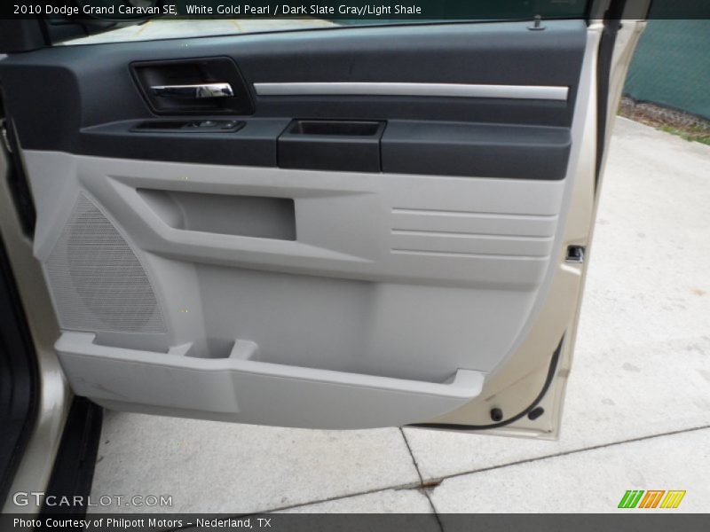 White Gold Pearl / Dark Slate Gray/Light Shale 2010 Dodge Grand Caravan SE