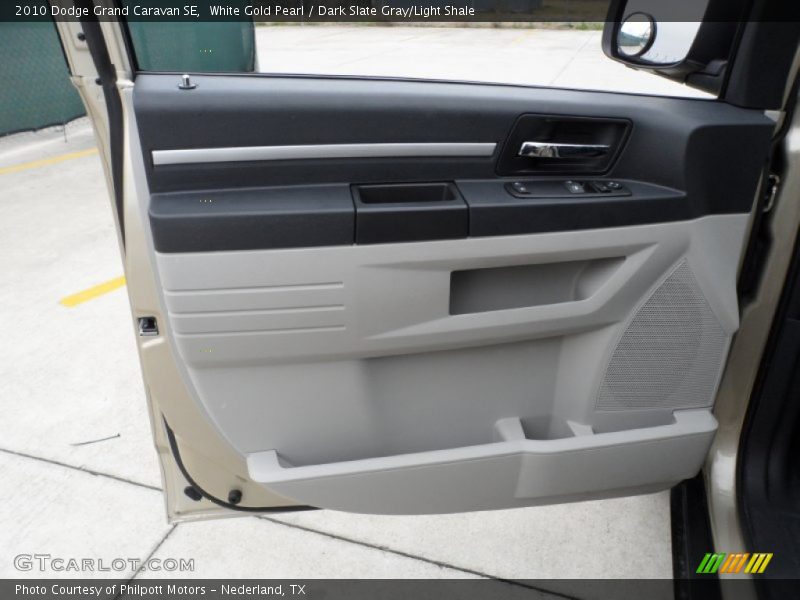 White Gold Pearl / Dark Slate Gray/Light Shale 2010 Dodge Grand Caravan SE