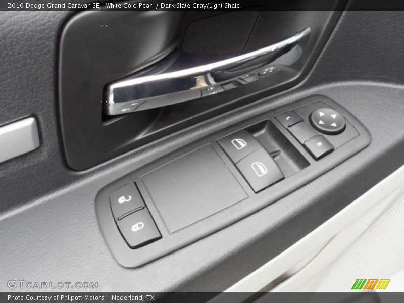 White Gold Pearl / Dark Slate Gray/Light Shale 2010 Dodge Grand Caravan SE