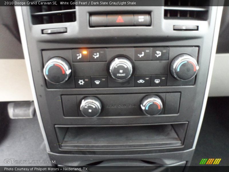 White Gold Pearl / Dark Slate Gray/Light Shale 2010 Dodge Grand Caravan SE