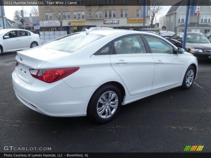 Pearl White / Camel 2011 Hyundai Sonata GLS