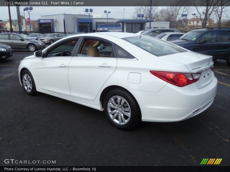 Pearl White / Camel 2011 Hyundai Sonata GLS