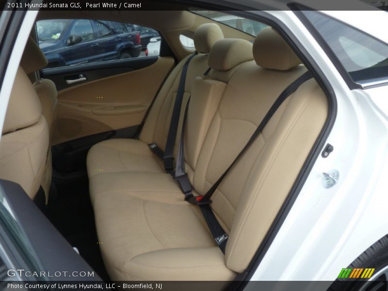 Pearl White / Camel 2011 Hyundai Sonata GLS