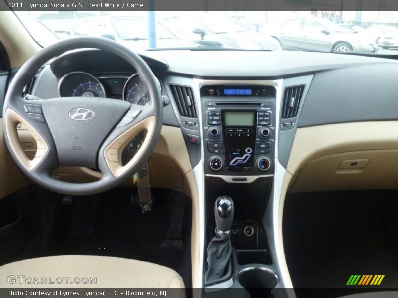 Pearl White / Camel 2011 Hyundai Sonata GLS