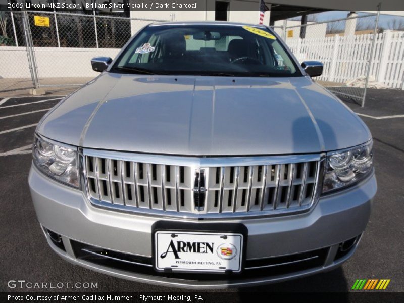 Brilliant Silver Metallic / Dark Charcoal 2009 Lincoln MKZ Sedan