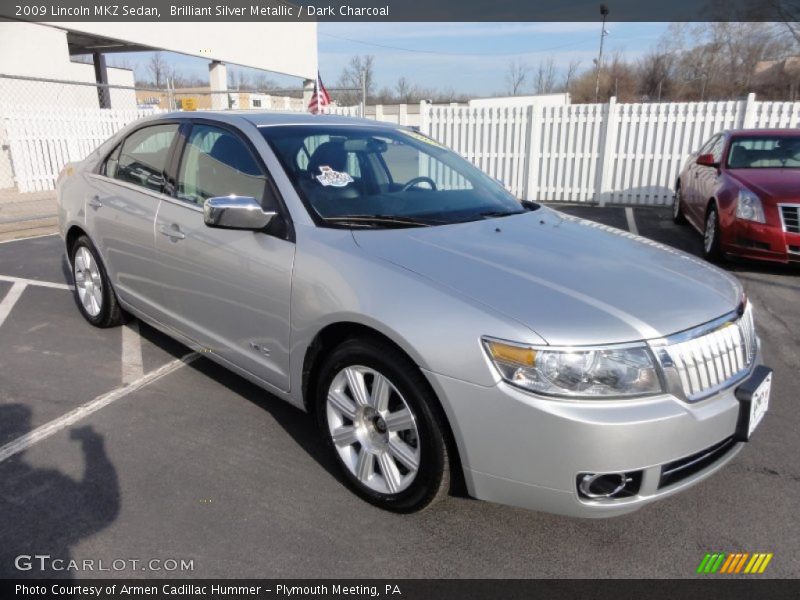 Brilliant Silver Metallic / Dark Charcoal 2009 Lincoln MKZ Sedan