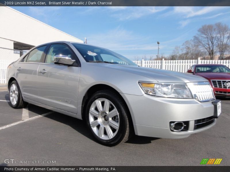 Brilliant Silver Metallic / Dark Charcoal 2009 Lincoln MKZ Sedan