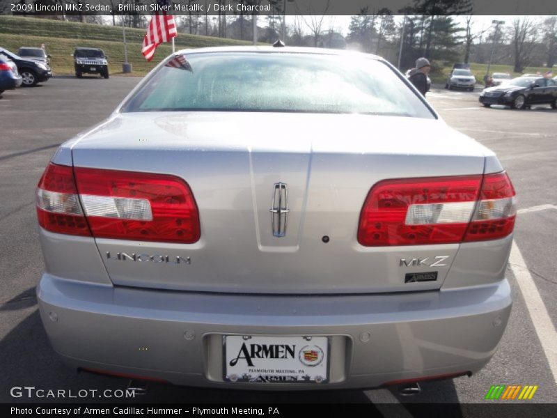 Brilliant Silver Metallic / Dark Charcoal 2009 Lincoln MKZ Sedan