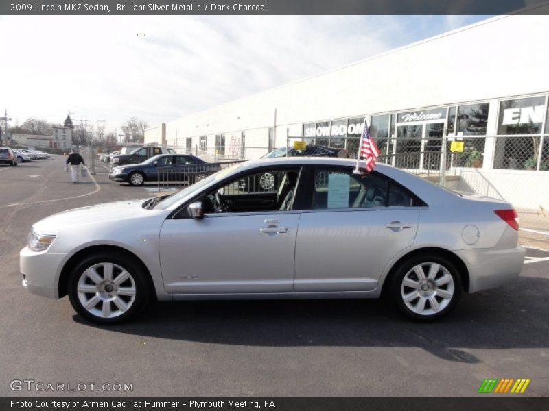 Brilliant Silver Metallic / Dark Charcoal 2009 Lincoln MKZ Sedan