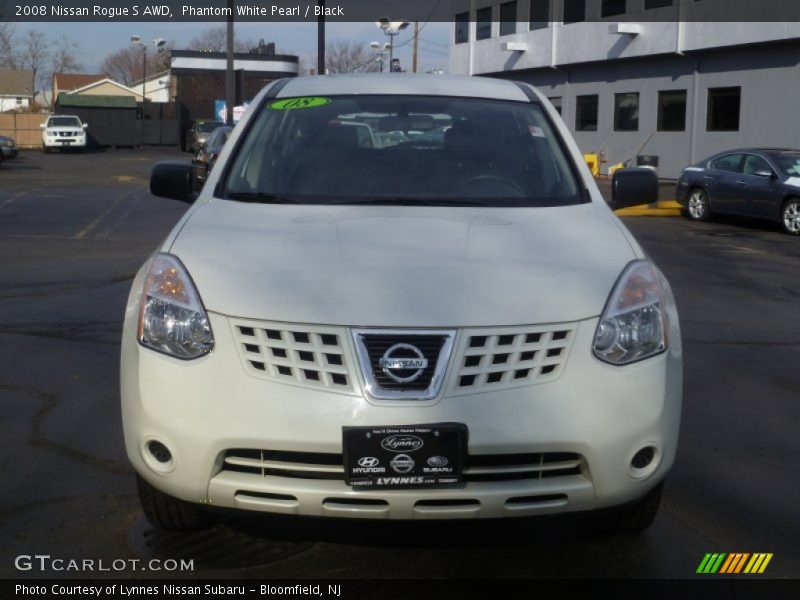 Phantom White Pearl / Black 2008 Nissan Rogue S AWD