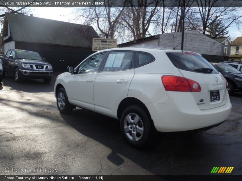 Phantom White Pearl / Black 2008 Nissan Rogue S AWD