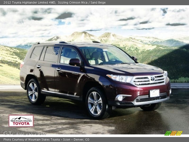 Sizzling Crimson Mica / Sand Beige 2012 Toyota Highlander Limited 4WD