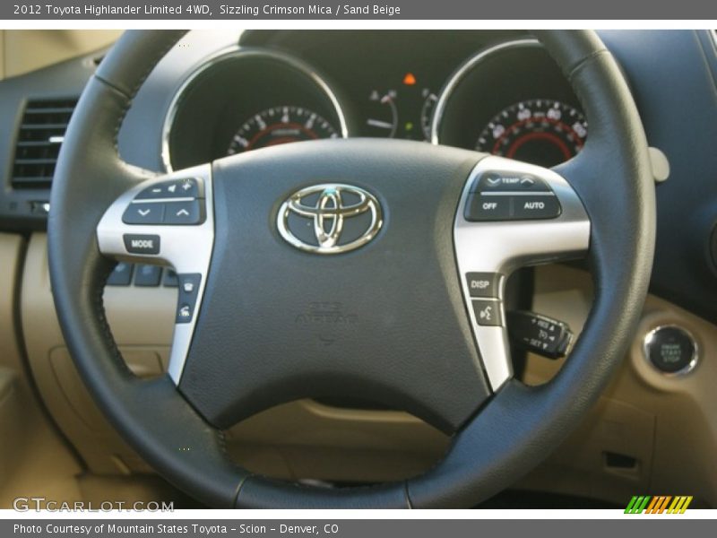 Sizzling Crimson Mica / Sand Beige 2012 Toyota Highlander Limited 4WD