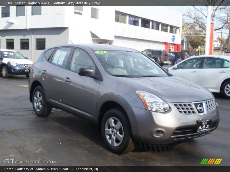 Gotham Gray Metallic / Gray 2008 Nissan Rogue S AWD