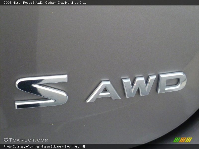 Gotham Gray Metallic / Gray 2008 Nissan Rogue S AWD