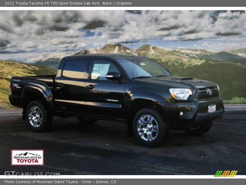 Black / Graphite 2012 Toyota Tacoma V6 TRD Sport Double Cab 4x4