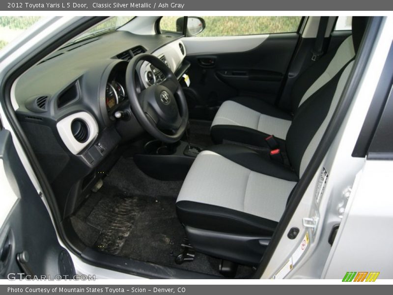  2012 Yaris L 5 Door Ash Gray Interior
