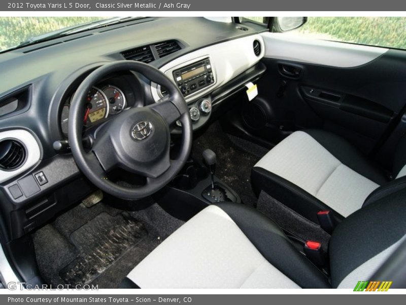  2012 Yaris L 5 Door Ash Gray Interior