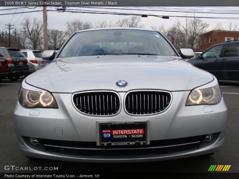 Titanium Silver Metallic / Black 2008 BMW 5 Series 528xi Sedan