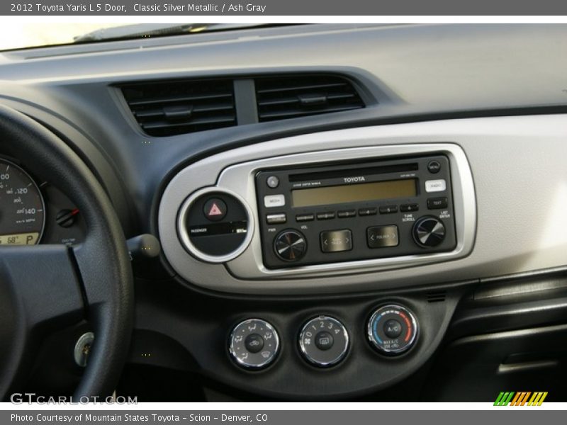 Classic Silver Metallic / Ash Gray 2012 Toyota Yaris L 5 Door