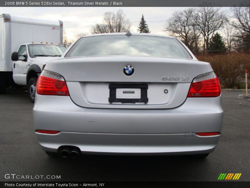 Titanium Silver Metallic / Black 2008 BMW 5 Series 528xi Sedan