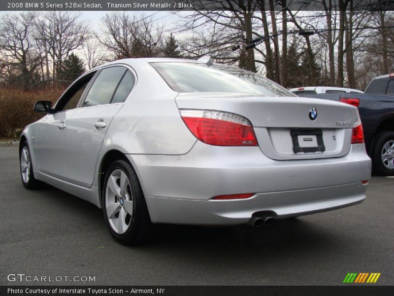 Titanium Silver Metallic / Black 2008 BMW 5 Series 528xi Sedan