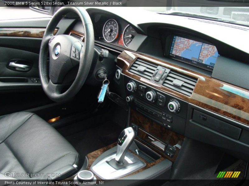 Titanium Silver Metallic / Black 2008 BMW 5 Series 528xi Sedan